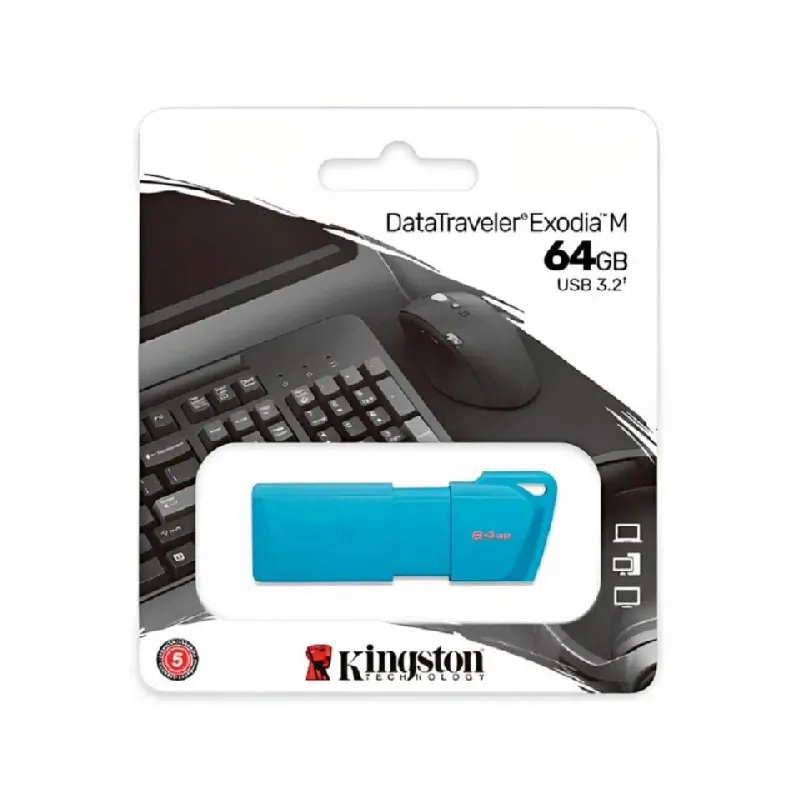 MEMORIA USB-A KINGSTON KC-U2L64GB-7LB AZUL AGUAMARINA